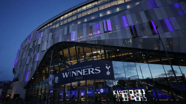 General view outside Tottenham's stadium