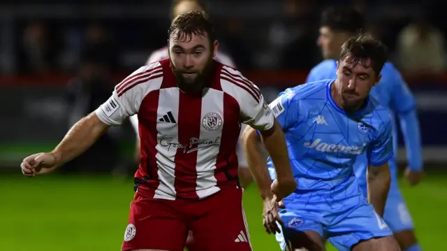 Connor Hall playing against Truro City