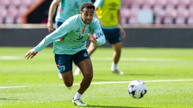 Tyler Adams pictured in training for Bournemouth