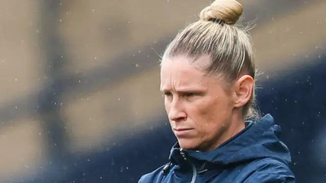 Glasgow City's Head Coach Leanne Ross during a SWF Scottish Cup Semi-Final between Glasgow City and Motherwell at Hampden Park
