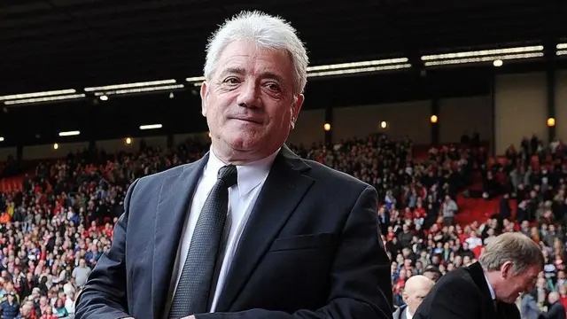 Kevin Keegan in suit at Hillsborough tribute
