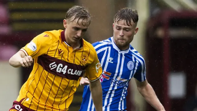 Motherwell's Oscar Priestman and Kilmarnock's David Watson