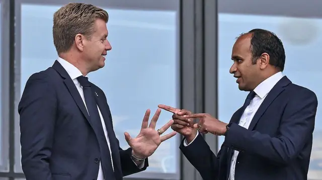 Johan Lange, Technical Director of Tottenham Hotspur and Vinai Venkatesham, Chief Executive of Tottenham Hotspur