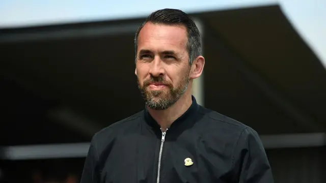 Newport County head coach Christian Fuchs