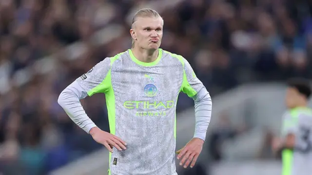 Erling Haaland reacting
