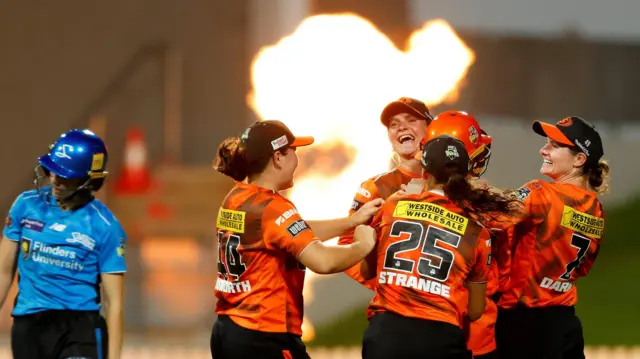 Perth Scorchers celebrate victory
