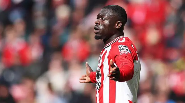 Brian Brobbey of Sunderland reacts 