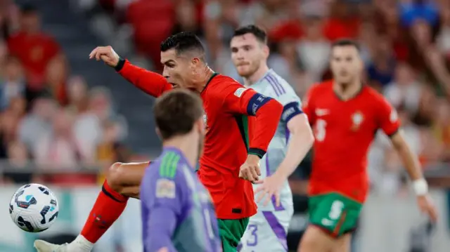 Cristiano Ronaldo's late Portugal winner in Lisbon ensured Scotland remain without a point after their opening two Nations League games