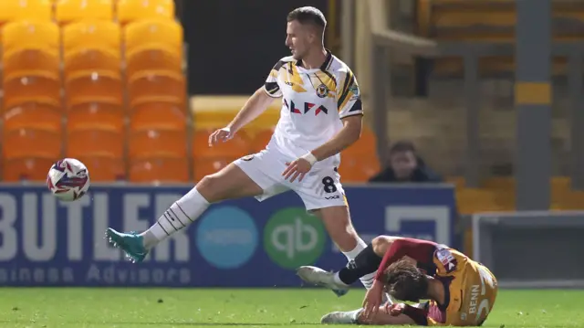 Bryn Morris wins possession at Bradford on Monday