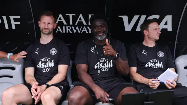 Kolo Toure and Manchester City coaches
