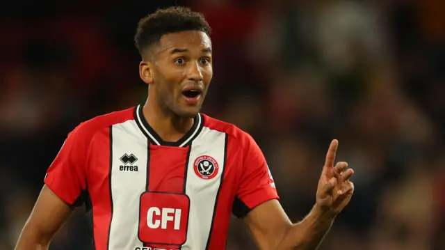 Auston Trusty during a Sheffield United match