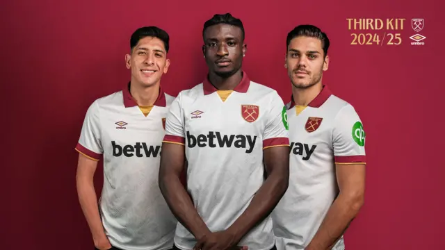 A shot of West Ham's third kit