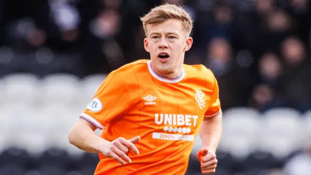 Connor Barron in action for Rangers