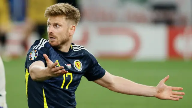 Stuart Armstrong in action for Scotland