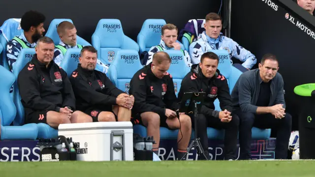 Frank Lampard looks frustrated in the Coventry dugout against Norwich