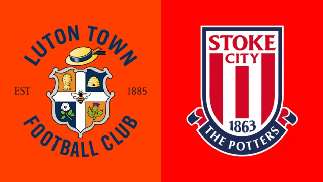 Luton Town and Stoke City crests