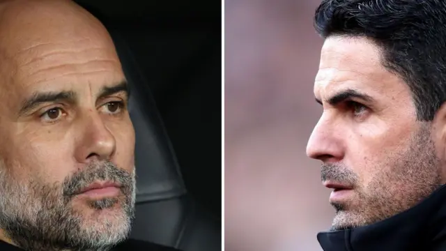 Pep Guardiola and Mikel Arteta