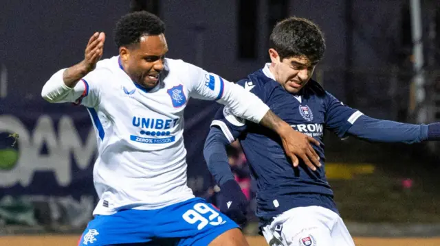 Rangers' Danilo and Dundee’s Cesar Garza