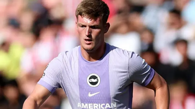 Charlie Penman in action for Brighton in a pre-season friendly at Southampton