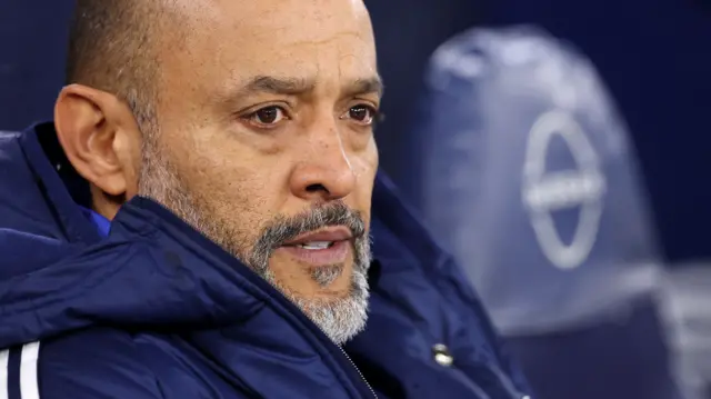 Nuno Espirito Santo sits in the dugout