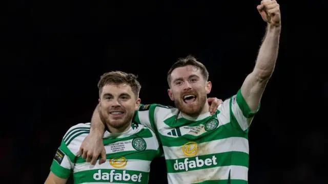 Celtic's James Forrest and Anthony Ralston