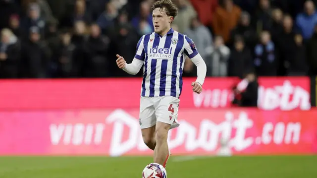 Callum Styles in action for West Bromwich Albion