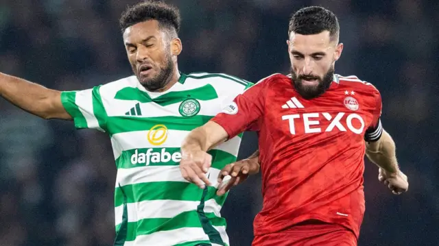 Celtic's Auston Trusty and Aberdeen's Graeme Shinnie