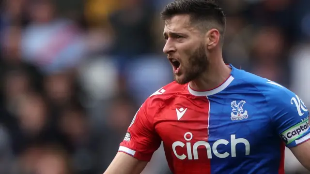 Joel Ward in action for Crystal Palace