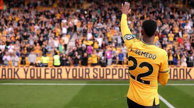 Nelson Semedo adresses Wolves fans at Molineux