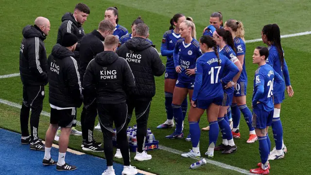 Rick Passmoor with the Leicester City players