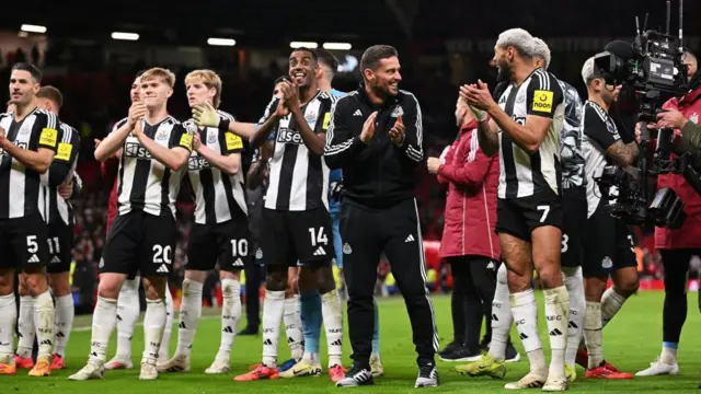 Newcastle United celebrate a win