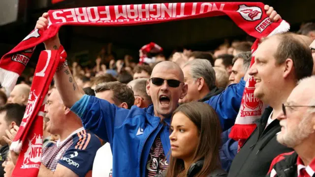 Nottingham Forest fans in high spirits