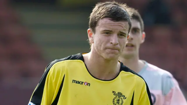 Andy Halliday playing for Livingston in 2009