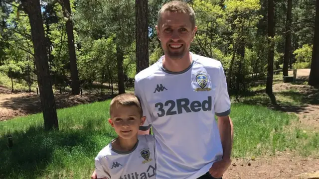 Leeds United fans James and Elliott Glover