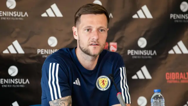 Scotland's Liam Cooper during a press conference