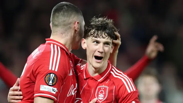 Ryan Yates celebrates scoring for Nottingham Forest