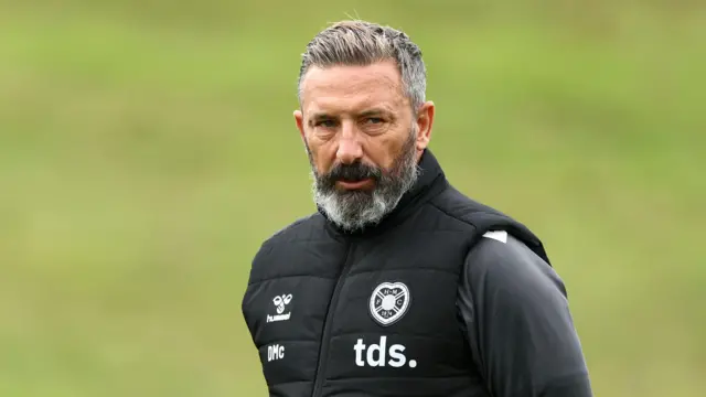 Derek McInnes in Hearts training