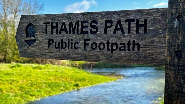 Thames path sign