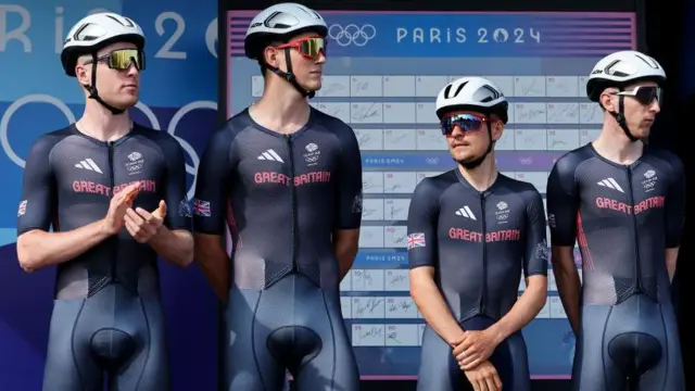 Great Britain squad for the men's road race at the Olympics in Paris