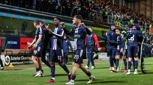 Dundee players celebrate