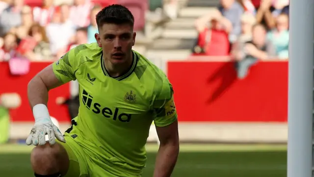 Nick Pope in action for Newcastle United