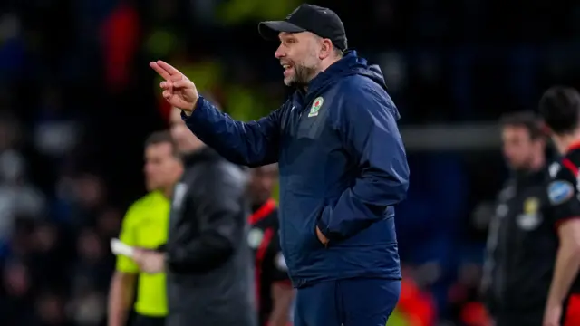 Blackburn Rovers boss John Eustace during their match against Leeds United