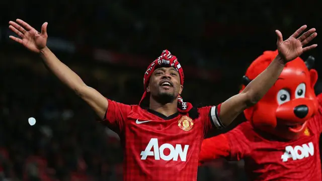 Evra during his time with United. 
