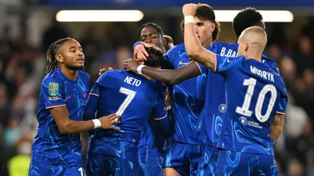 Chelsea celebrate win over Barrow