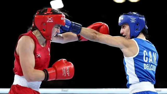 Canada's Scarlett Savannah Delgado beat Scotland's Stephanie Kernachan (left)