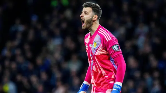 Scotland goalkeeper Angus Gunn