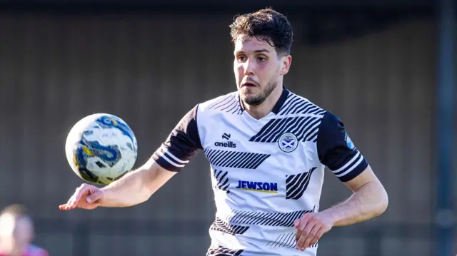 Jack Sanders in action for Ayr United