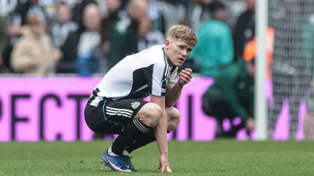 Lewis Hall looks dejected