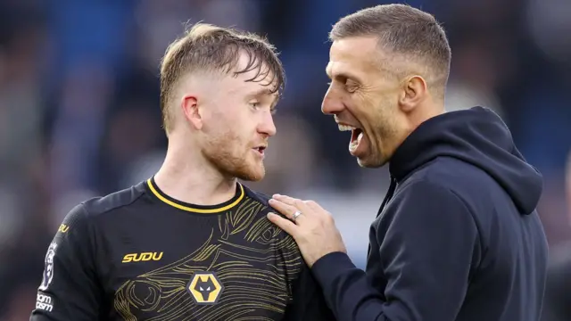 Tommy Doyle and Gary O'Neil laughing