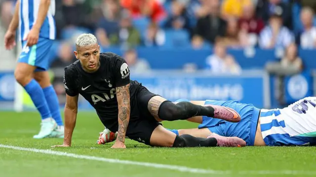 Richarlison playing for Tottenham